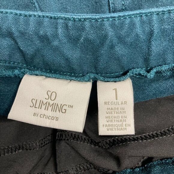 CHICO’S, So Slimming, Women’s Jeggings/Leggings, Size 1, US Sz 8, Green, pull on - Picture 3 of 7